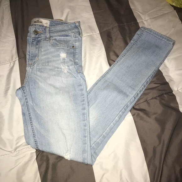 Hollister Denim - SOLD‼️ Light Blue Distressed Skinny Jeans
